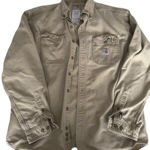 Carhartt Men's FR Tan Long Sleeve Shirt